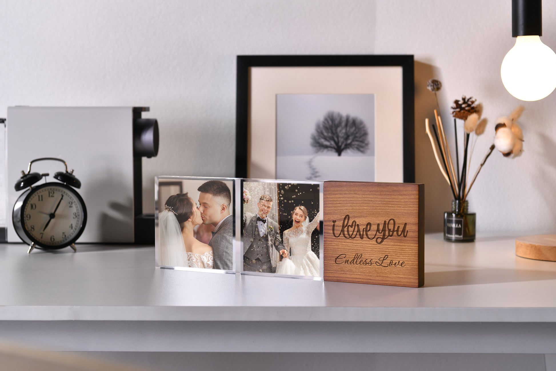 Aqualoom Engraved Wood, Custom Photo Glass