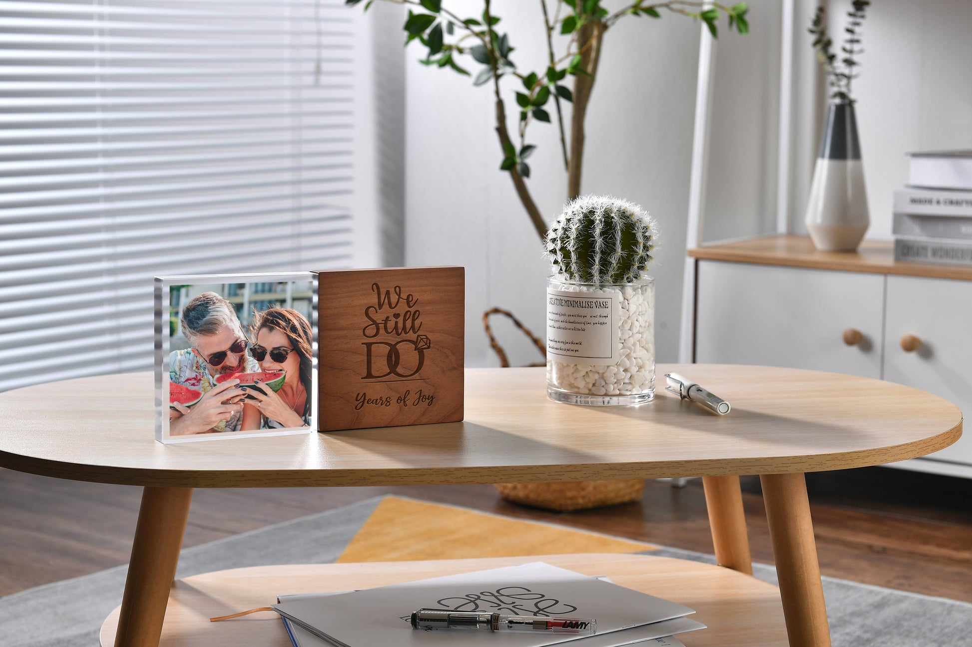 Aqualoom Engraved Wood, Custom Photo Glass